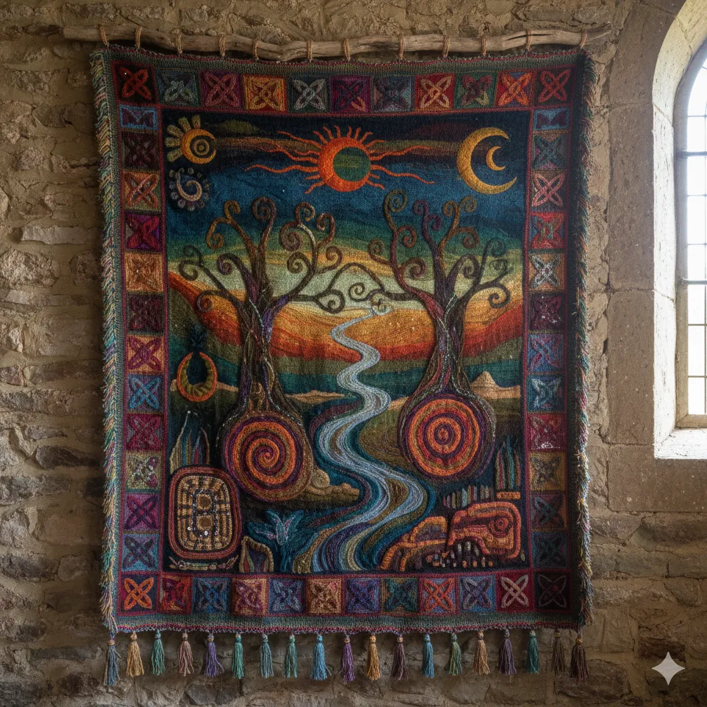 Artistic textile tapestry