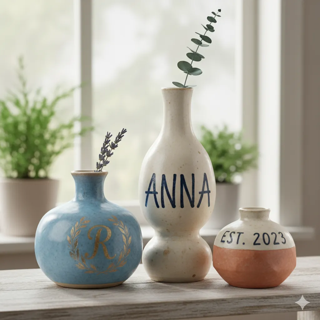 Personalized Ceramic Vase Set